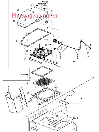 Dust suction fan - Quạt hút bụi